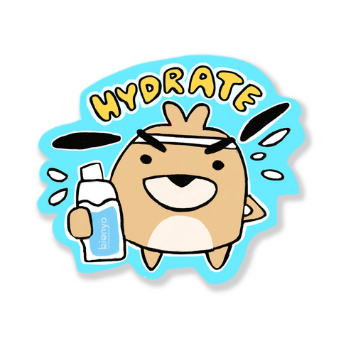 Hydrate! Philip the Dog Matte Vinyl Sticker