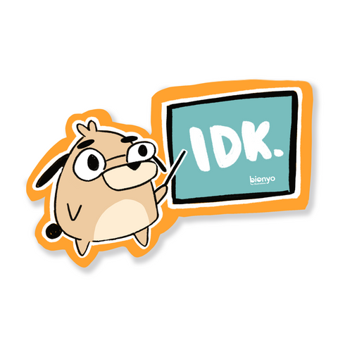 IDK - Philip the Dog Matte Vinyl Sticker