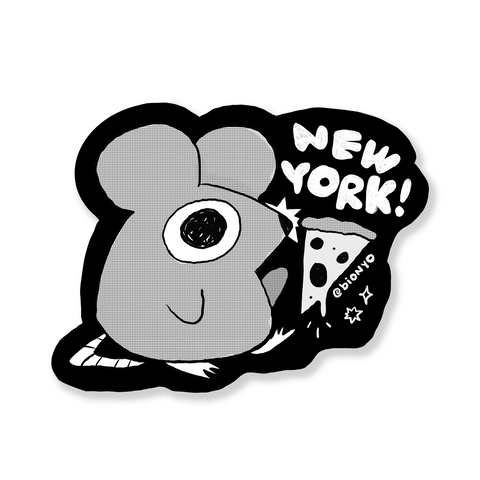 New York! Rat Matte Vinyl Sticker