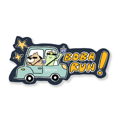 Boba Run - Philip the Dog Matte Vinyl Sticker