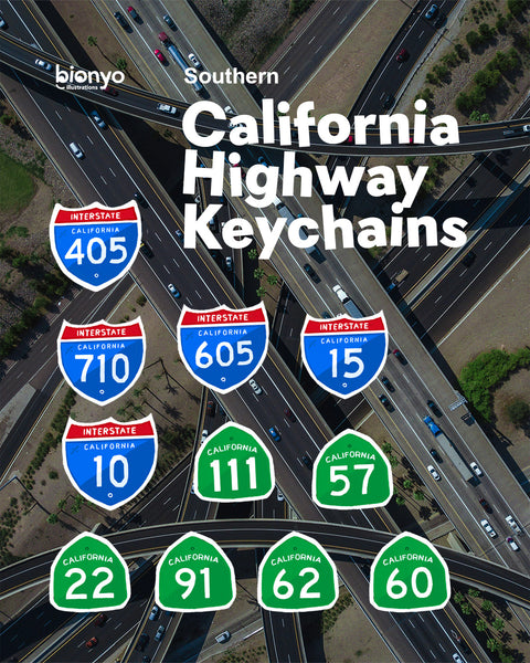 California Highway Keychains