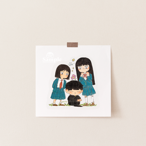 Big 3 - Mob, Sawako & Mistumi Square Art Print