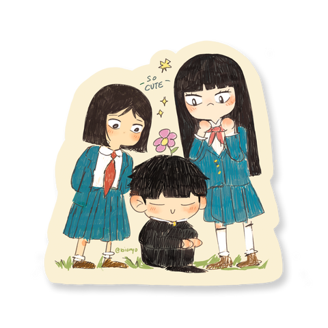 BIG 3 - Mob, Sawako & Mitsumi Matte Vinyl Sticker