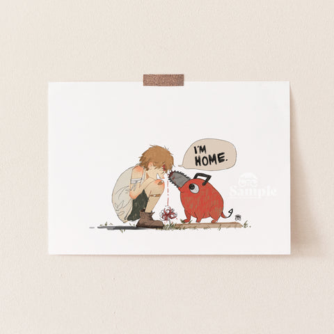 CSM Denji & Pochita I'm Home Print