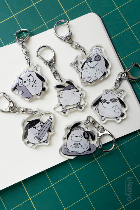 Philip the Dog Keychain Charms