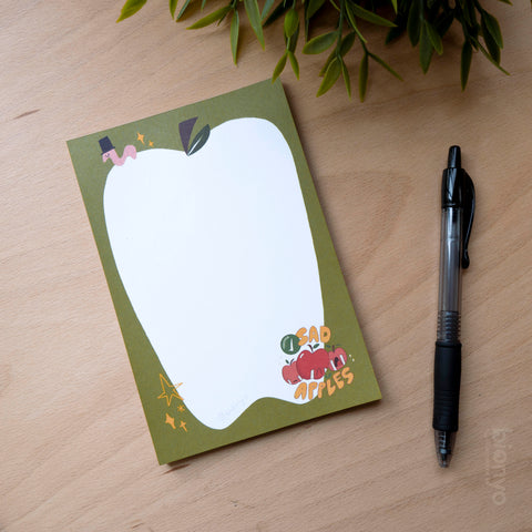 Sad Apples 4x6in Memo Pad