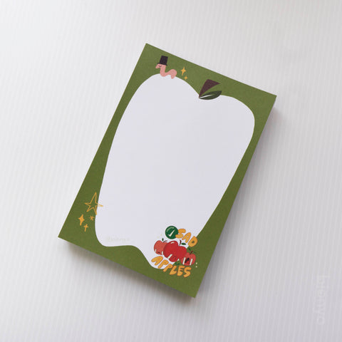 Sad Apples - 4x6in Memo Pad