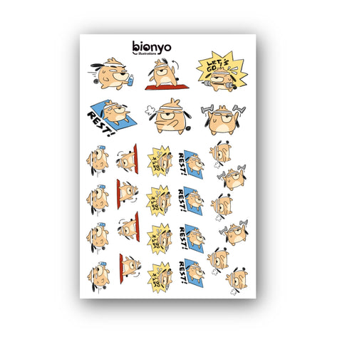 Work Out - Philip Planner Sticker Sheet