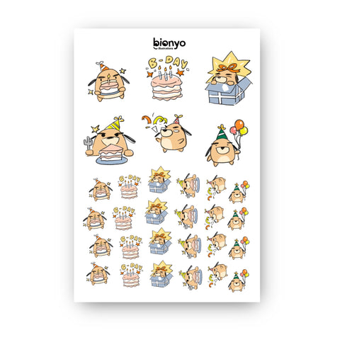 Birthday! - Philip Planner Sticker Sheet
