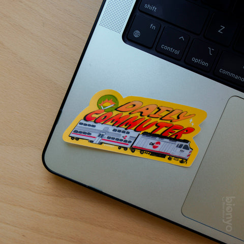 Caltrain Bay Area Public Transit Matte Vinyl Sticker
