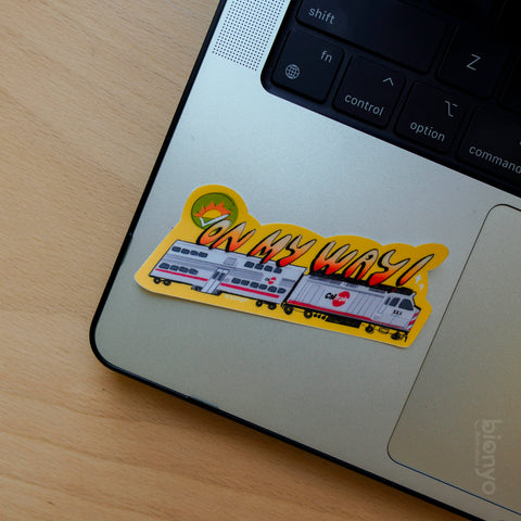 Caltrain Bay Area Public Transit Matte Vinyl Sticker