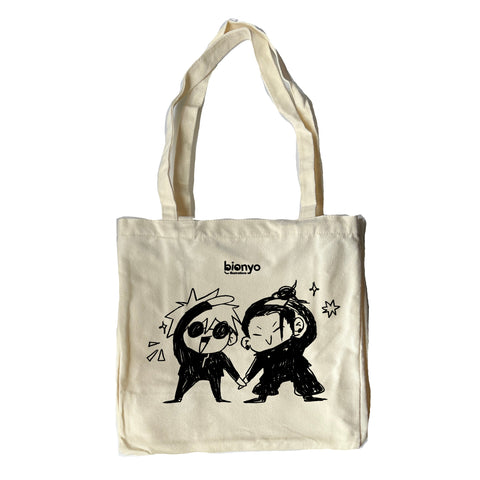 SatoSugu (Gojo & Geto) Heart JJK Totebags
