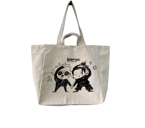 SatoSugu (Gojo & Geto) Heart JJK Totebags