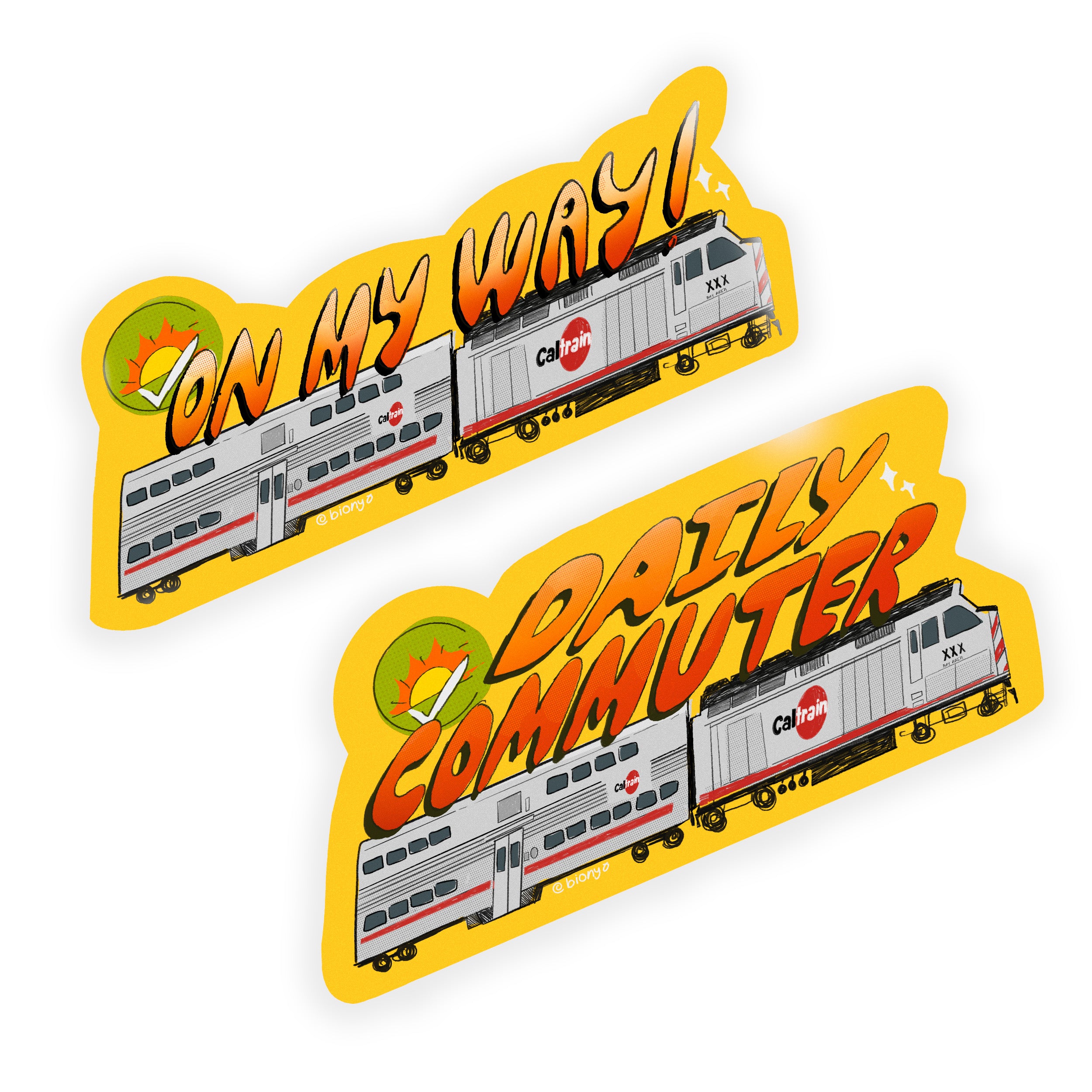 Caltrain Bay Area Public Transit Matte Vinyl Sticker – bionyo illustrations