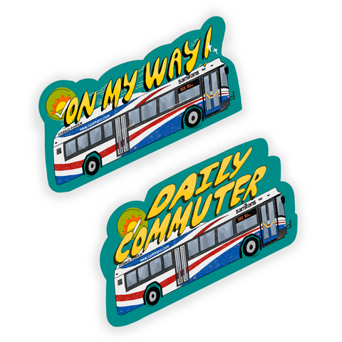SamTrans Bus Bay Area Public Transit Matte Vinyl Sticker