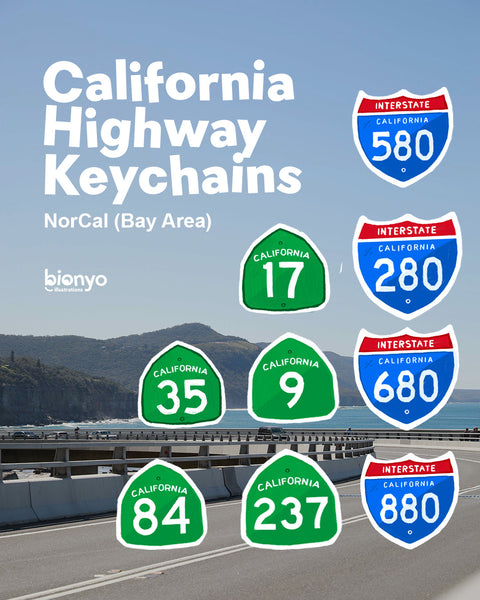 California Highway Keychains