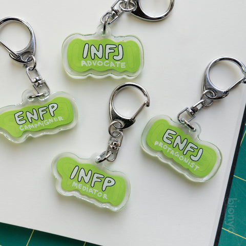 (Ver. A - Horizontal) Personality Type Keychain