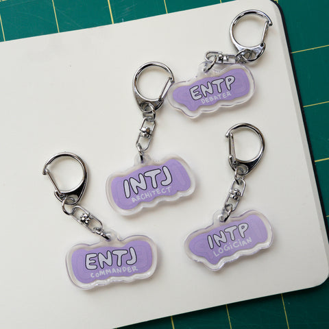 (Ver. A - Horizontal) Personality Type Keychain