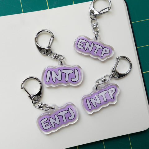 (Ver. A - Horizontal) Personality Type Keychain