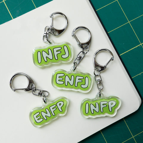 (Ver. A - Horizontal) Personality Type Keychain