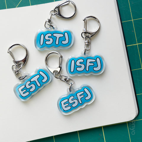 (Ver. A - Horizontal) Personality Type Keychain