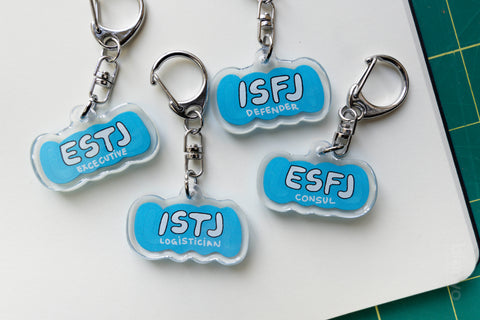 (Ver. A - Horizontal) Personality Type Keychain