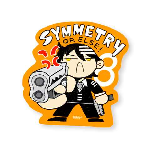 Death the Kid Symmetry Matte Vinyl Sticker