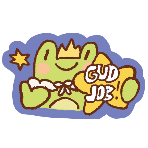 Gud Job! - Hopper the Frog Sticker