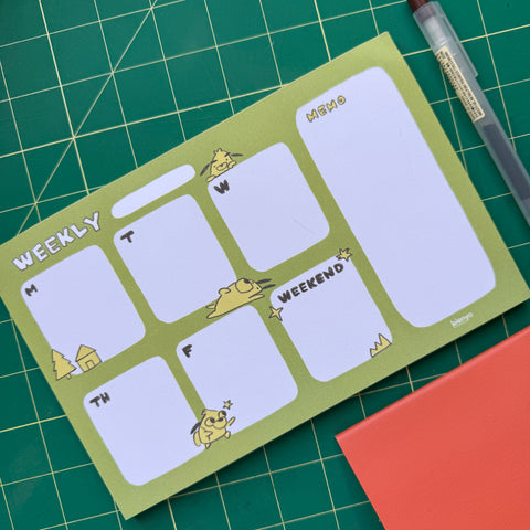 Weekly Agenda - Philip the Dog Memo Pad