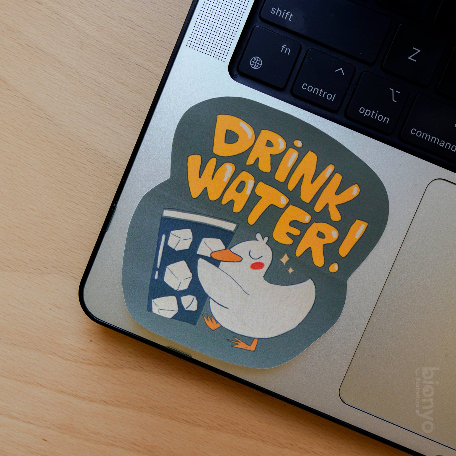 Drink Water Stay Hydrated Duck Matte Vinyl Sticker – bionyo illustrations