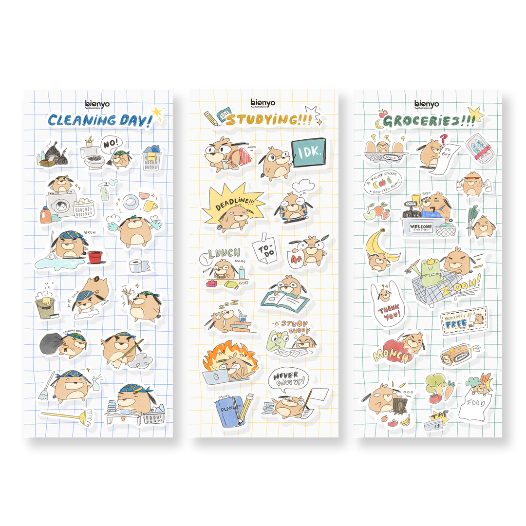 Philip Errands & Tasks Sticker Sheets - Series 1 – bionyo illustrations