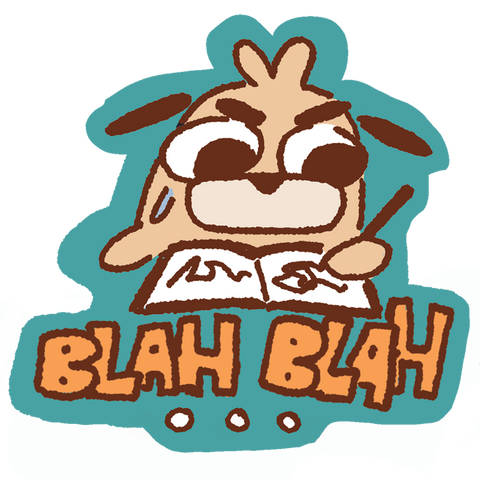 Blah Blah - Philip the Dog Sticker