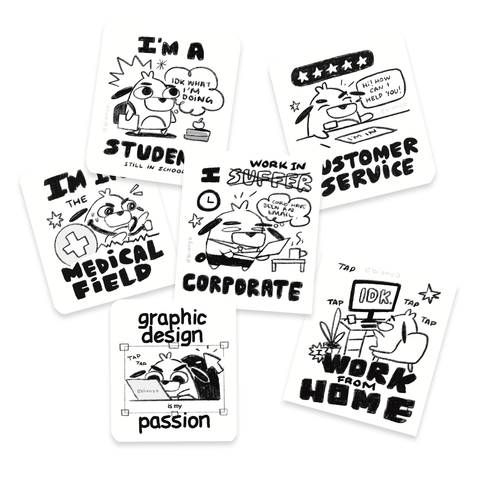 Philip the Dog - Job Occupation Single Stickers