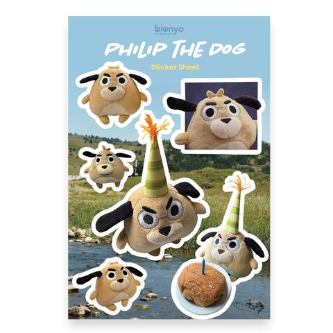Philip the Dog Plush Sticker Sheets