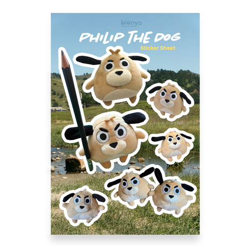 Philip the Dog Plush Sticker Sheets