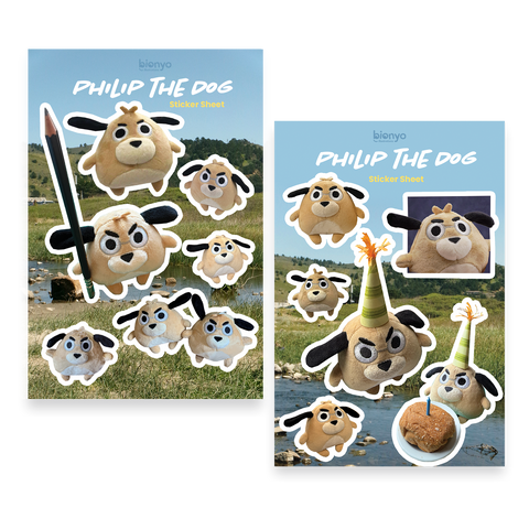 Philip the Dog Plush Sticker Sheets