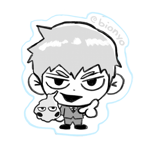 Reigen - Mob Pyscho 100 Clear Matte Vinyl Sticker