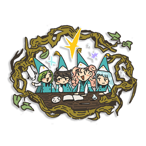 Qifling Apprentices Witch Hat Clear Sticker