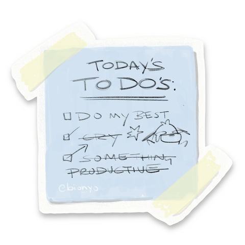 Do Your Best Blue Sticky Note - Philip Matte Vinyl Sticker