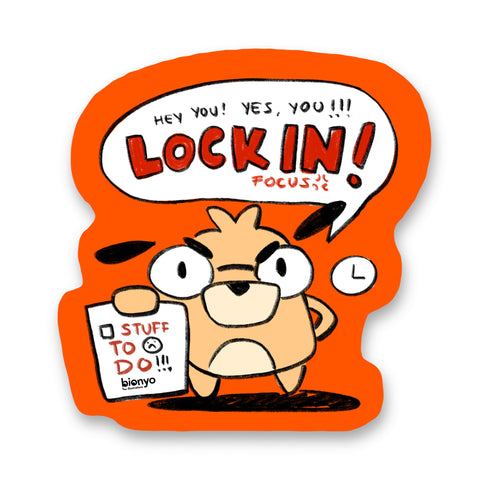 Lock In - Philip Matte Vinyl Sticker