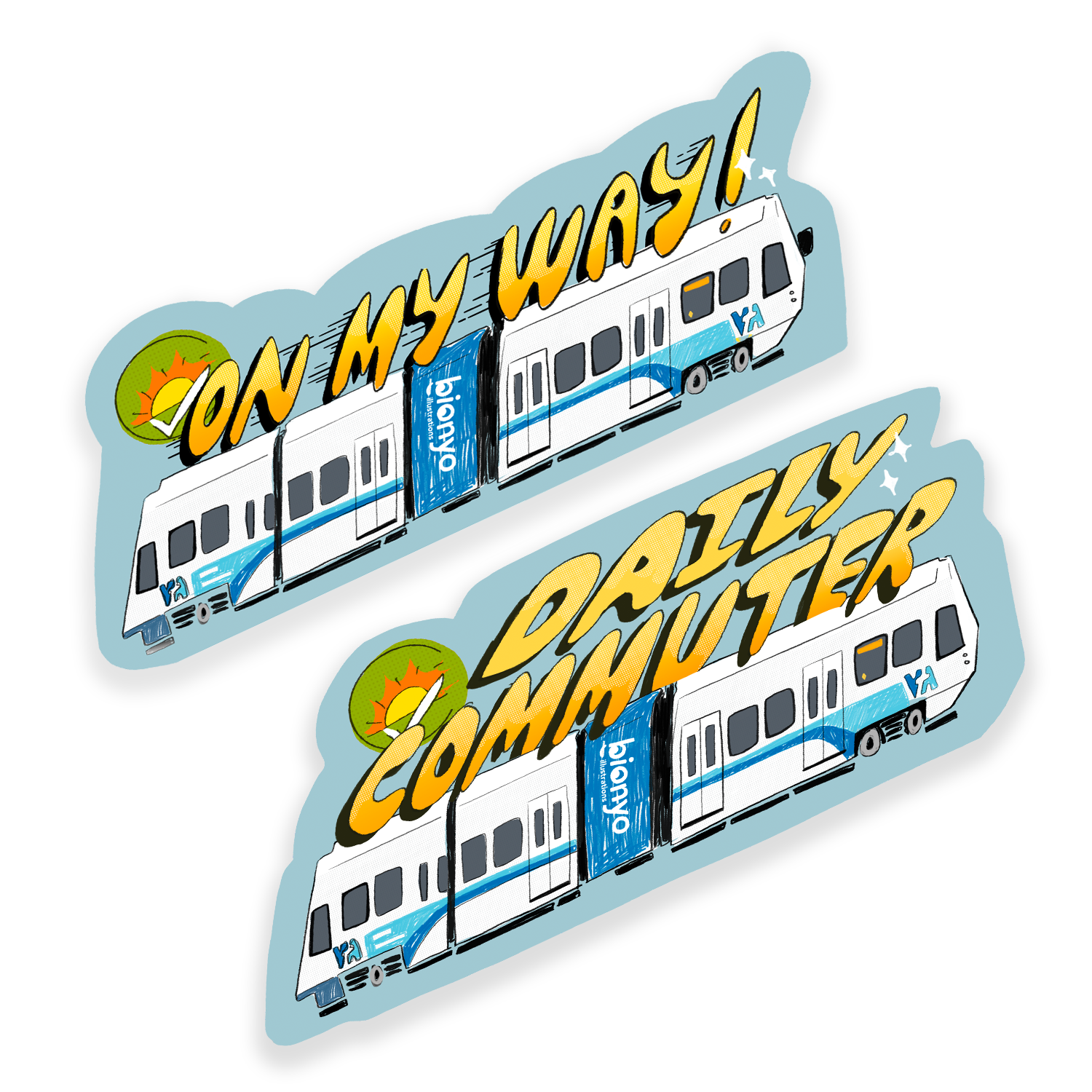 Sticker Vta VTA Bay Area Public Transit Matte Vinyl Sticker – bionyo illustrations
