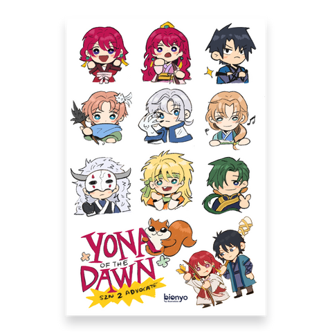 Yona of the Dawn Sticker Sheet